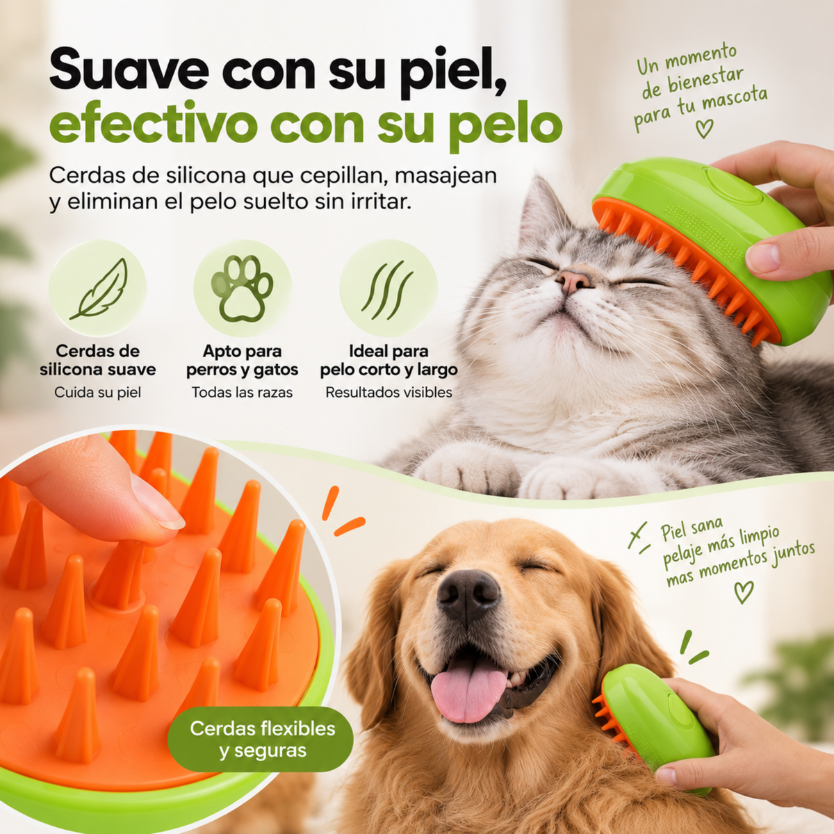 SwipeFur™ – Cepillo 3 en 1 para Mascotas